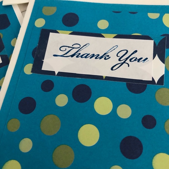 3/$20 NEW 4 Hand Crafted Thank You Cards Blank Inside With Envelopes - Picture 6 of 6